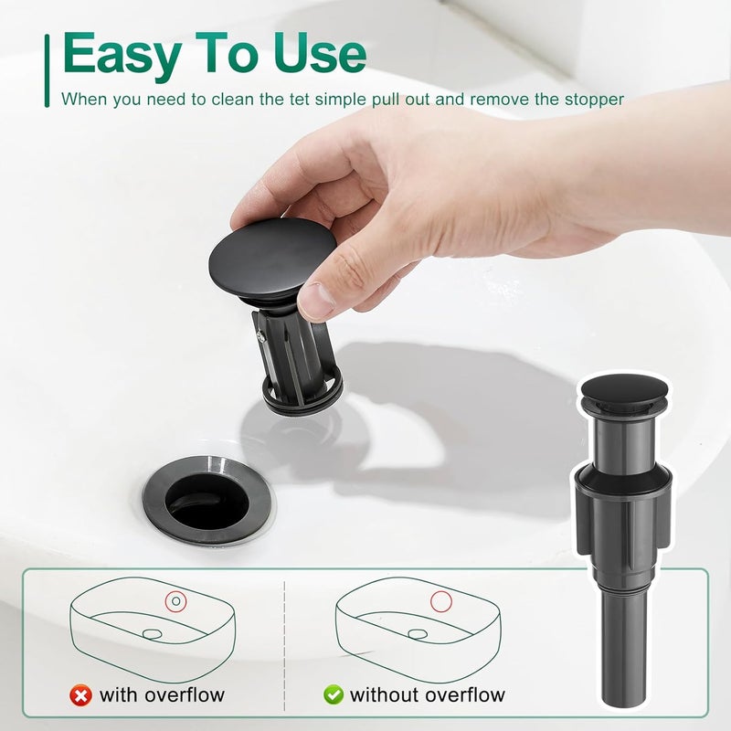 VOTON Vessel Sink Faucet Chrome Modern Tall Bathroom Faucets Single Handle One Hole Rv Vanity Lavatory Bathroom Sink Faucet - Image 3